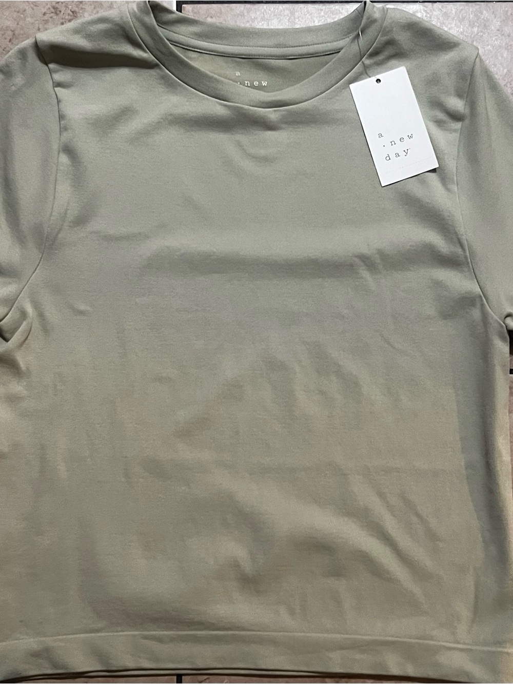 a new day Short Sleeve Crewneck Tee in Sage